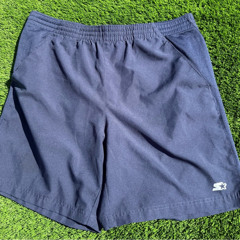 STARTER Navy Athletic Shorts with Logo
